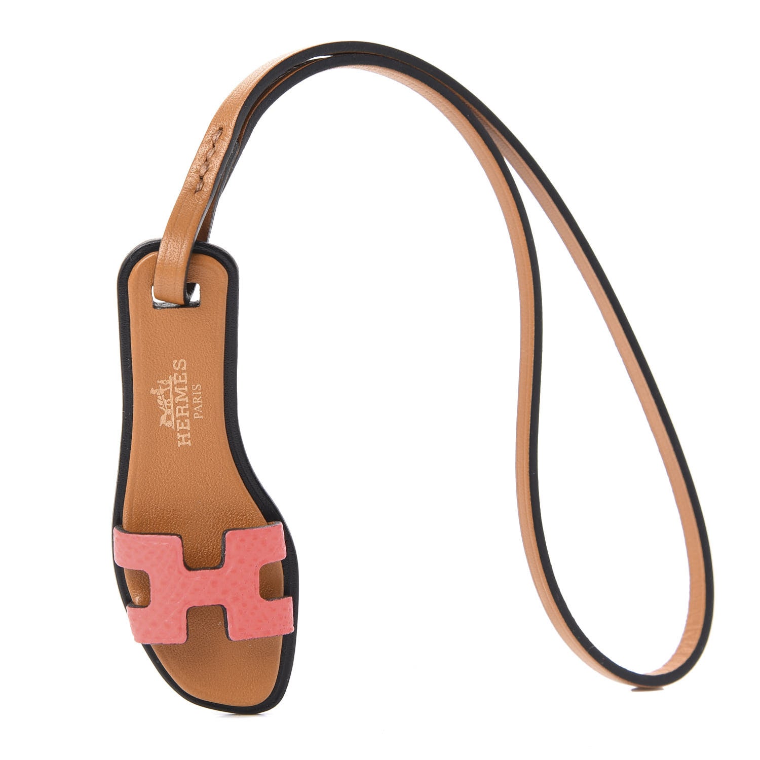 Hermes Epsom Butler Calfskin Hunter Oran Nano Bag Charm Rose Texas 1 of 2