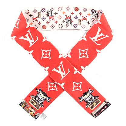 Louis Vuitton Silk Monogram Rodeo Bandeau Red 1 of 3