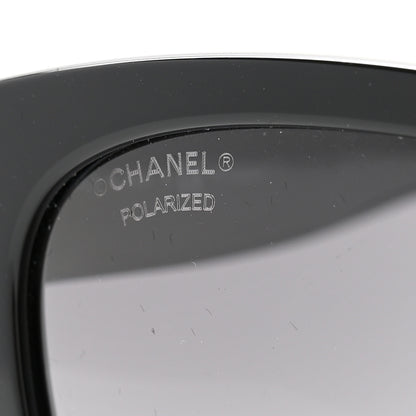 Chanel Acetate Polarized Square CC Sunglasses 5380 Black 7 of 8