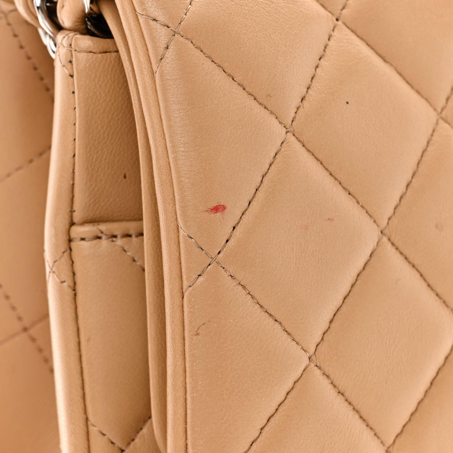 Chanel Lambskin Quilted Maxi Double Flap Beige 13 of 18