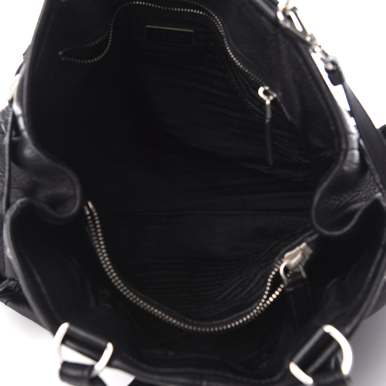 Prada Vitello Daino Shopping Tote Black 6 of 12