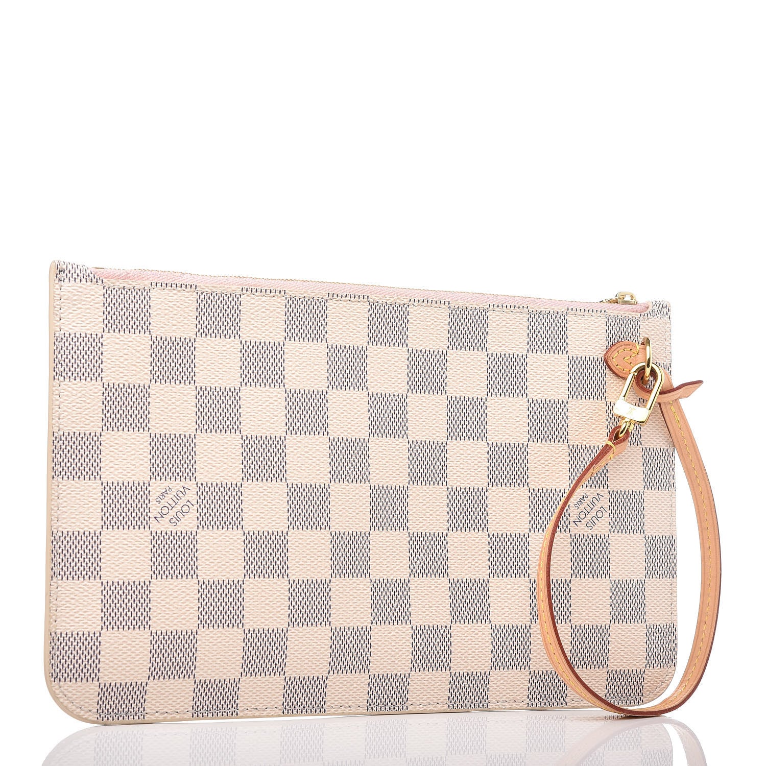 Louis Vuitton Damier Azur Neverfull MM GM Pochette Rose Ballerine 3 of 9