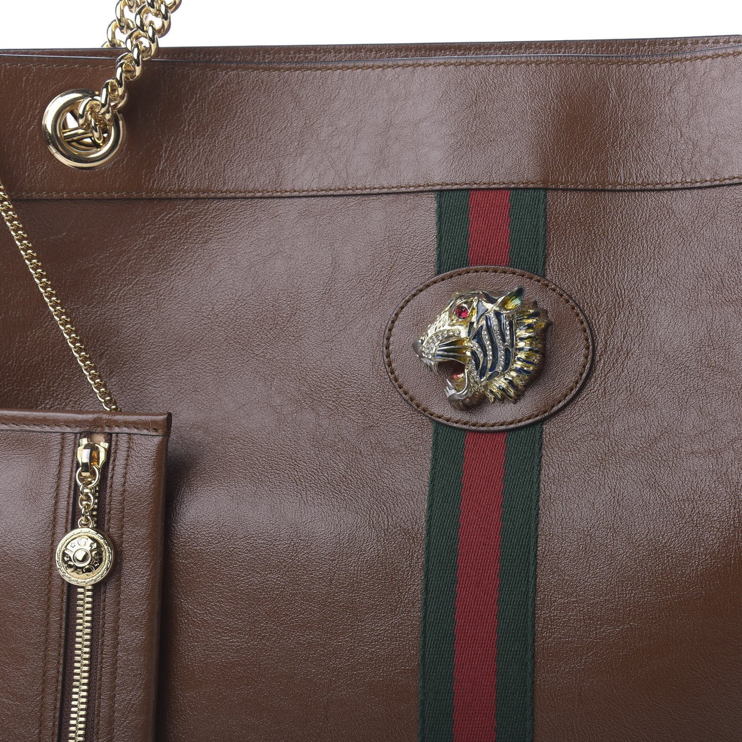 Calfskin Large Rajah Chain Tote Cuir