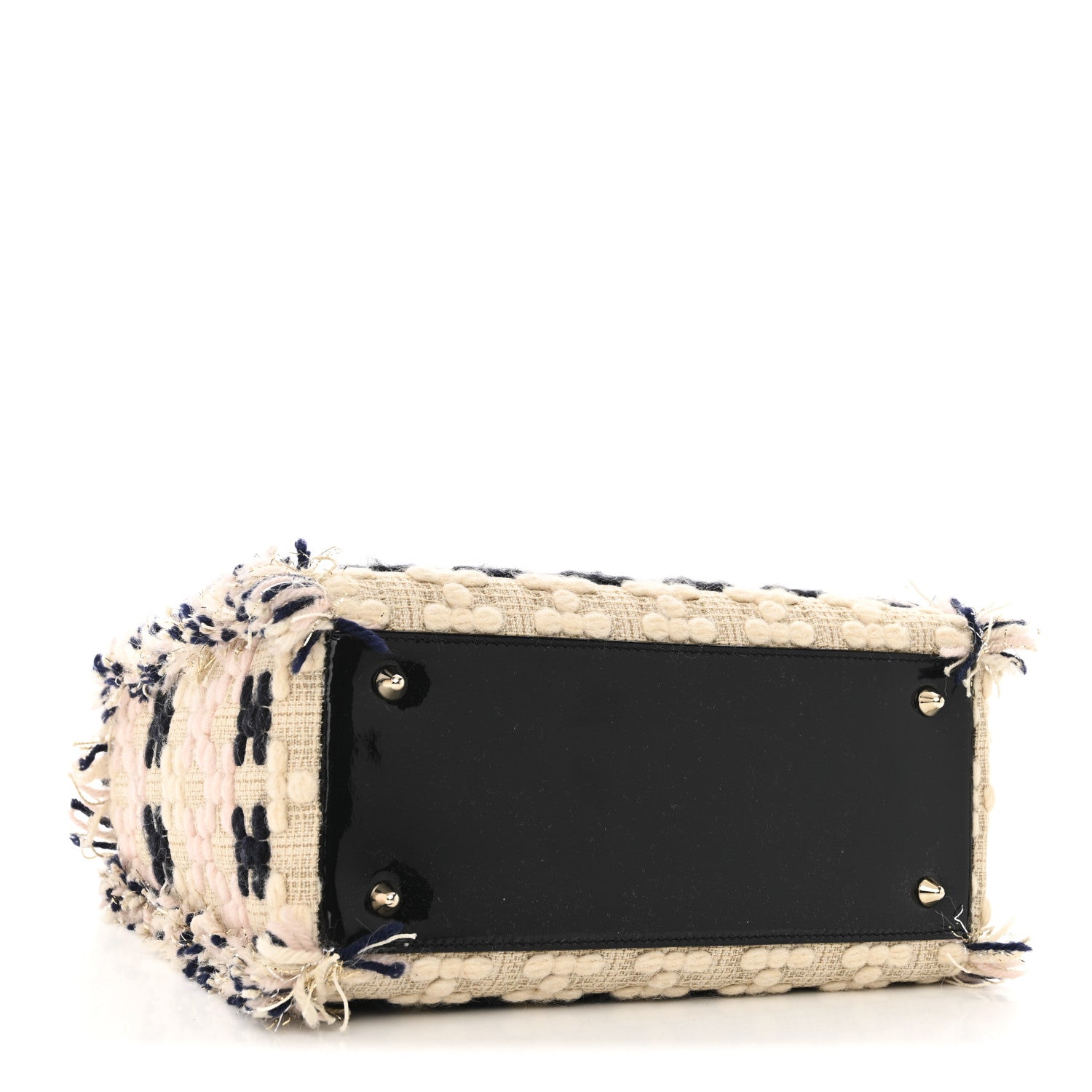 Christian Dior Tweed Fringe Medium Lady Dior Beige Multicolor 4 of 10