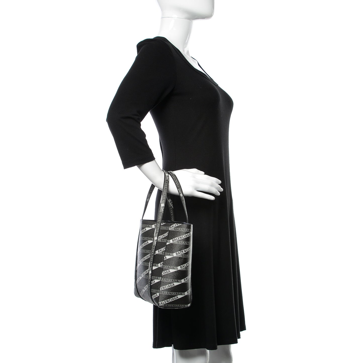 Coated Canvas Losange Monogram Mini Tote Black Grey