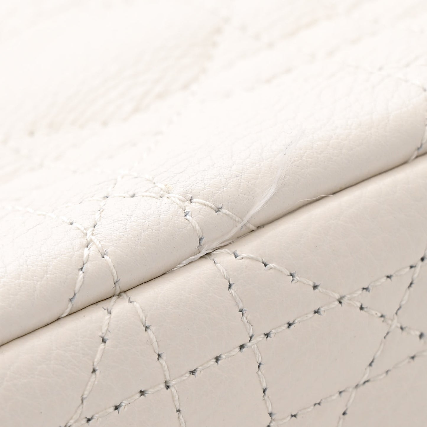 Calfskin Cannage Small Caro Bag Ivory