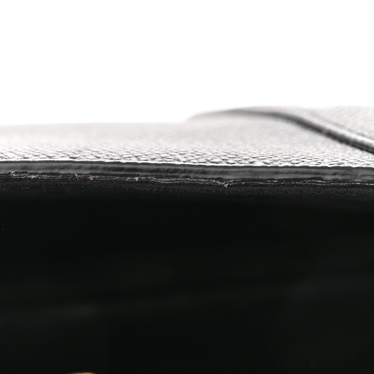 CHRISTIAN DIOR Grained Calfskin Saddle Bag With Strap Black