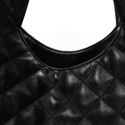 Saint Laurent Lambskin Quilted Maxi Icare Shopping Tote Black 7 of 9