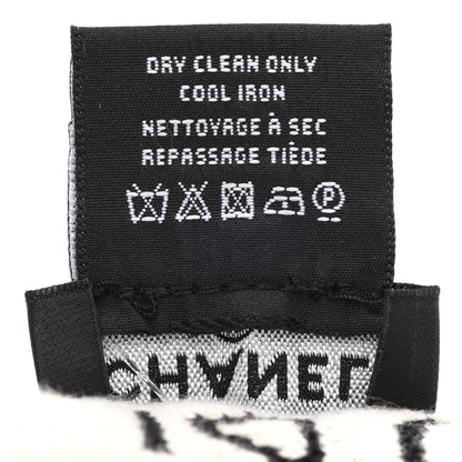 Chanel Cashmere Logo Headband Black White 7 of 7