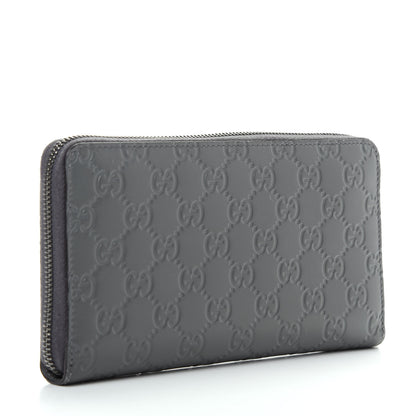 Gucci Guccissima Signature Zip Around Organizer Wallet Grey 3 of 8