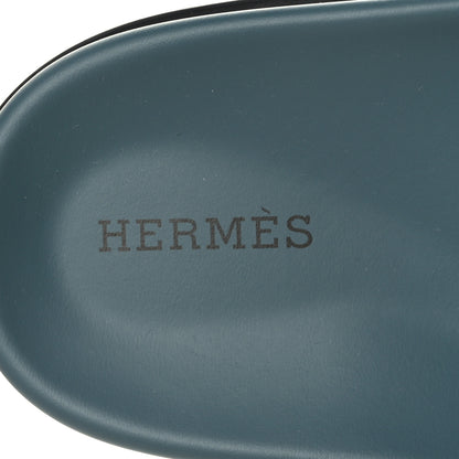 Hermes Suede Goatskin Extra Sandals 38 Bleu Pinede 7 of 8