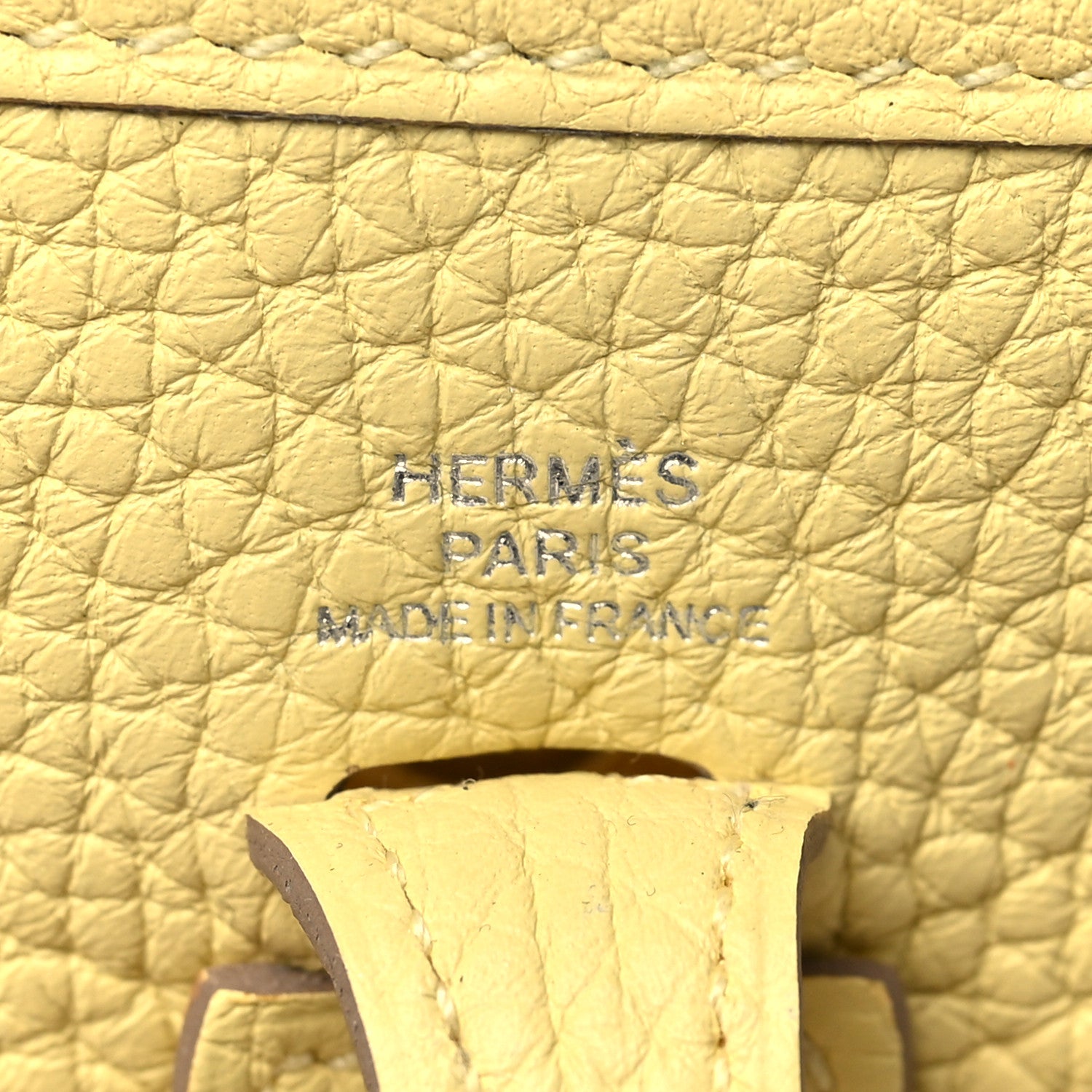 Hermes Taurillon Clemence Amazone Evelyne TPM Jaune Poussin Craie 5 of 10