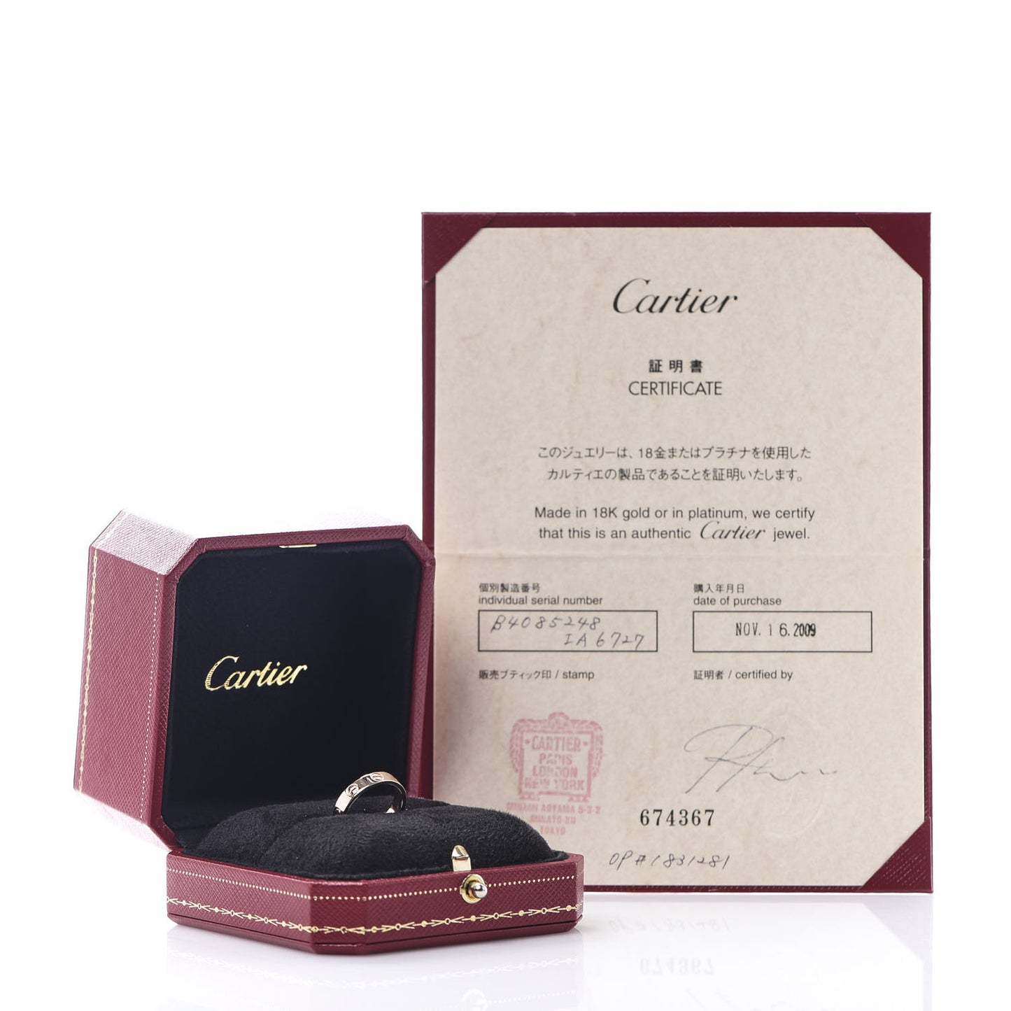 18K Pink Gold 3.5mm LOVE Wedding Band Ring 48 4.5