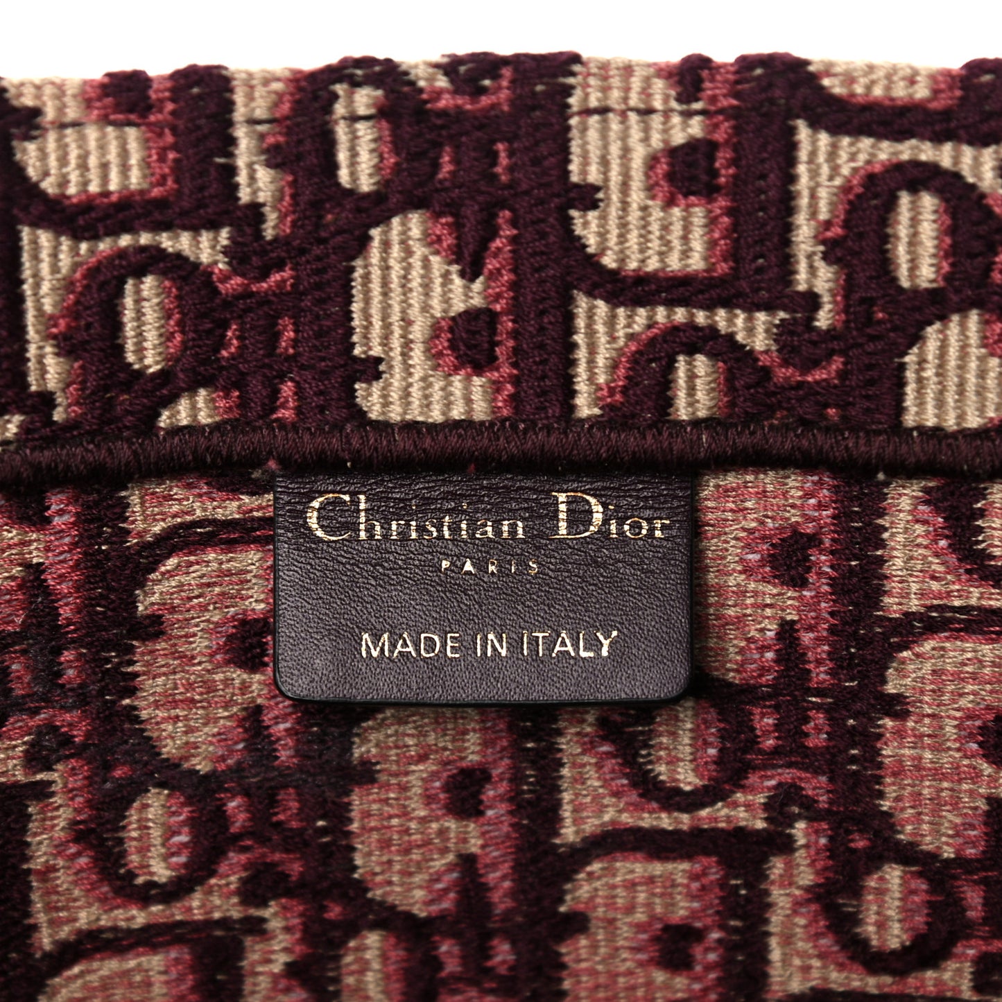 Oblique Large Book Tote Burgundy Multicolor