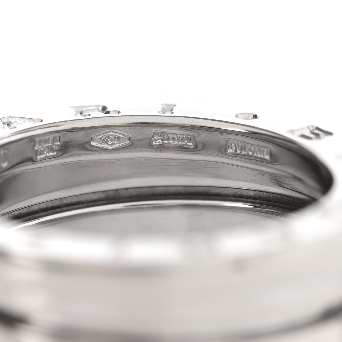 18K White Gold B.Zero1 Three-Band Ring 50 5.25