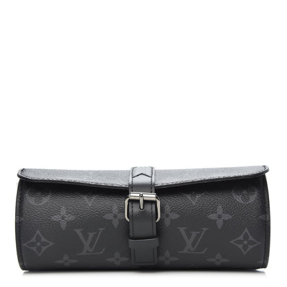 Louis Vuitton Monogram Eclipse 3 Watch Travel Case 1 of 11