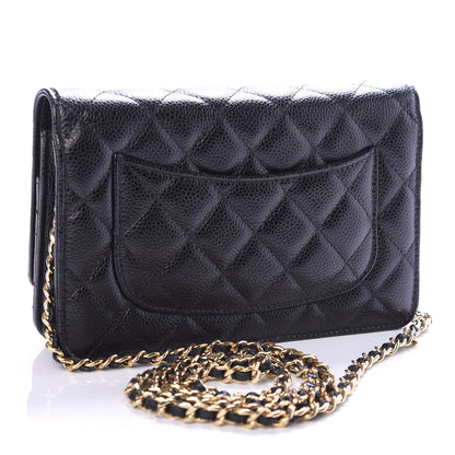 Chanel Caviar Quilted Wallet On Chain WOC Black 2 of 10