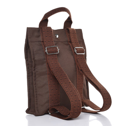 Hermes Canvas Herline Backpack Brown 3 of 7