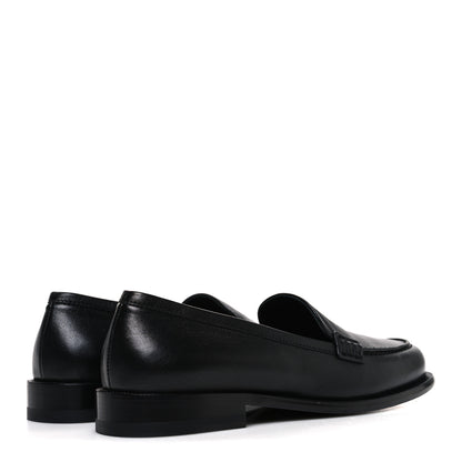 Chanel Lambskin CC Mocassin Loafers 38 Black 5 of 11