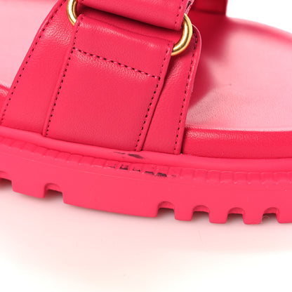 Christian Dior Lambskin Dioract 10mm Sandals 39 Raspberry 9 of 10