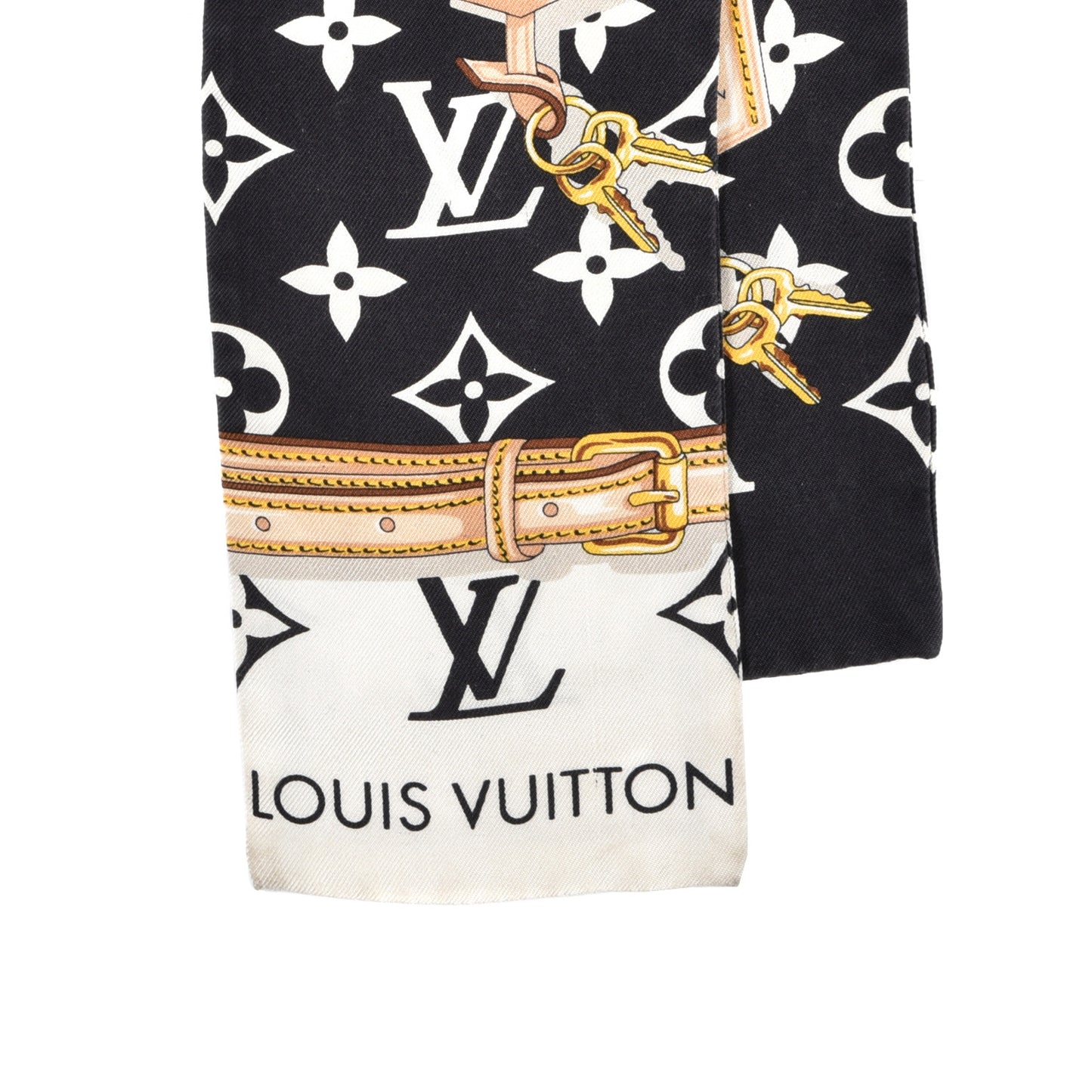 Silk Monogram Confidential Bandeau Black