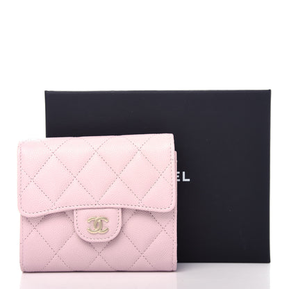 Chanel Caviar Quilted Compact Flap Wallet Light Pink 9 of 9