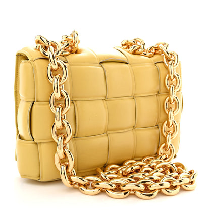 Bottega Veneta Lambskin Maxi Intreccio Padded Chain Cassette Crossbody Bag Corn 3 of 12