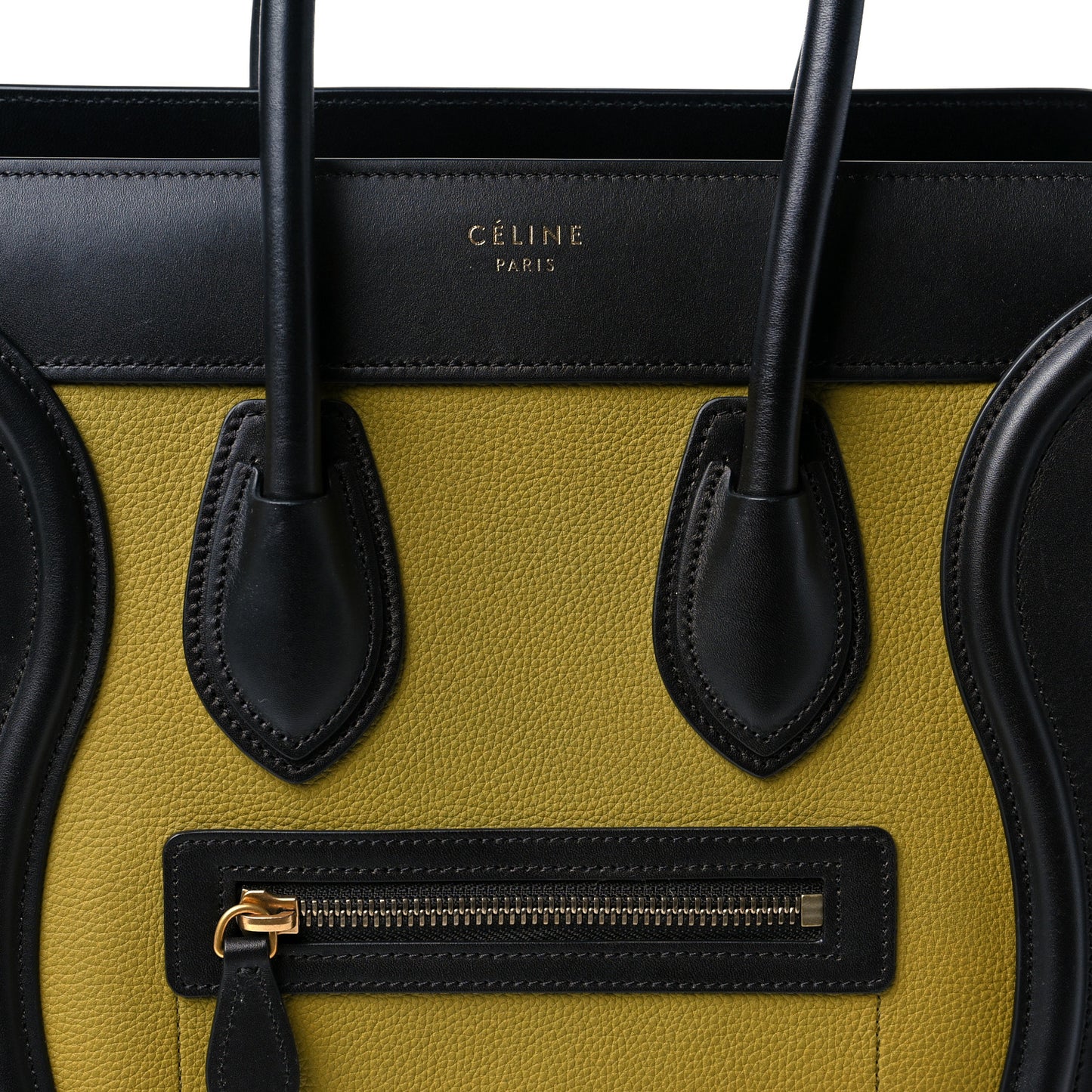 Baby Grained Calfskin Nubuck Micro Tri-Color Luggage Olive