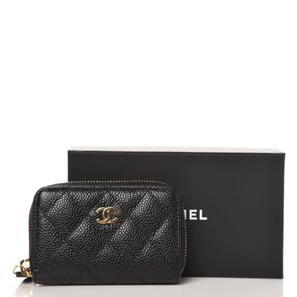 Chanel Caviar Quilted Zip Coin Purse Black 8 of 8