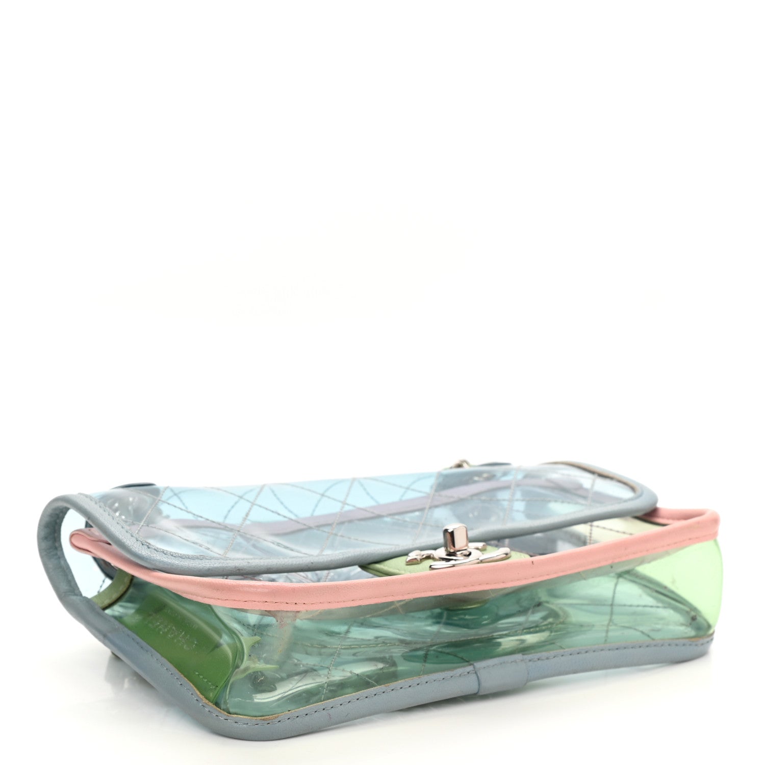 Chanel Lambskin PVC Quilted Mini Coco Splash Flap Blue Green 4 of 12