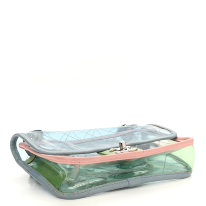 Chanel Lambskin PVC Quilted Mini Coco Splash Flap Blue Green 4 of 12