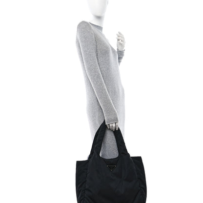Prada Re-Nylon Soft Padded Large Tote Bag Black 2 of 13