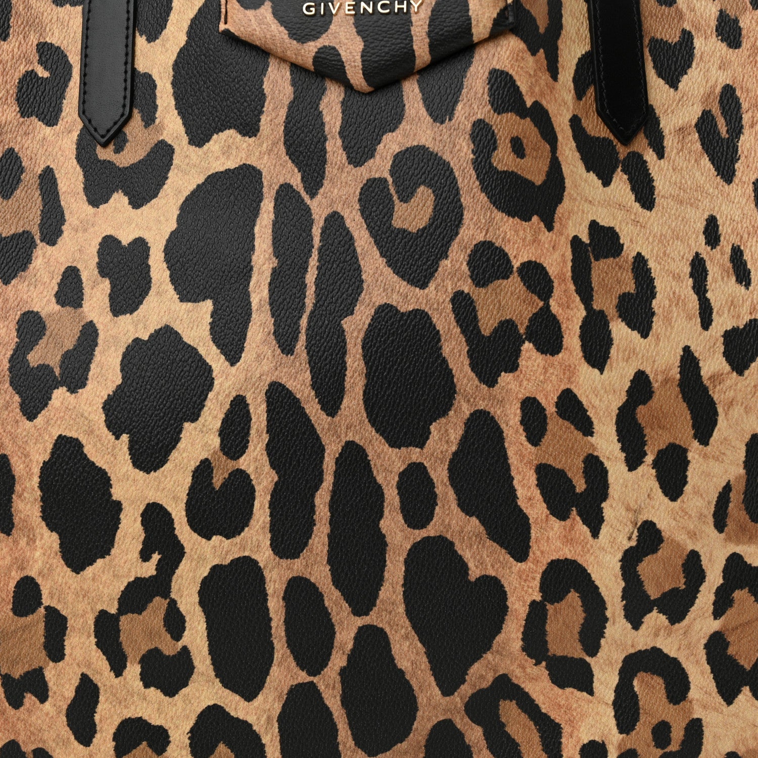 Givenchy Textured Coated Canvas Leopard Print Large Antigona Tote 9 of 11