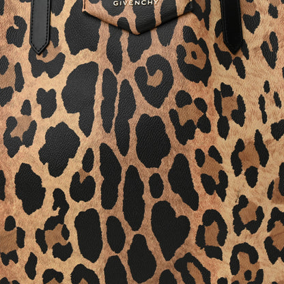 Givenchy Textured Coated Canvas Leopard Print Large Antigona Tote 9 of 11
