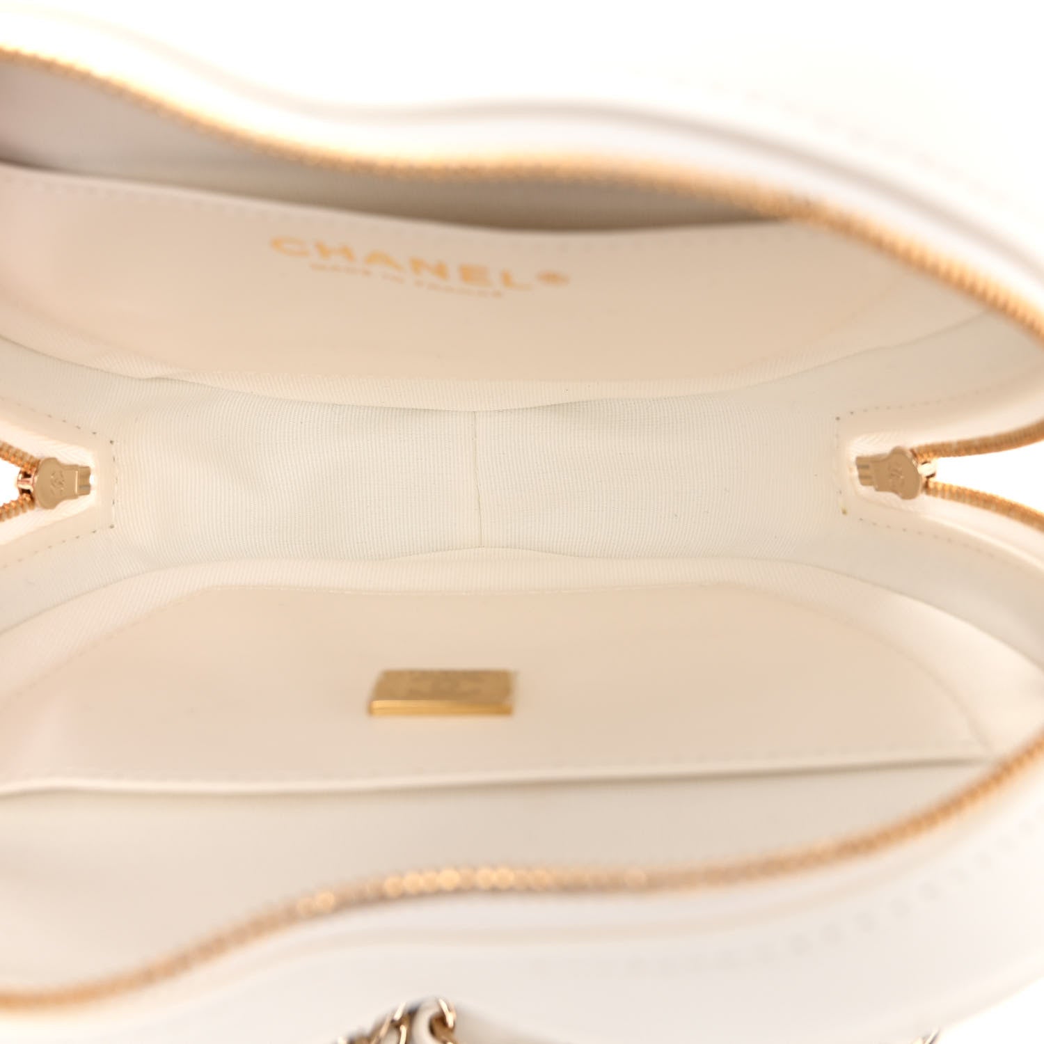 Chanel Lambskin Quilted CC In Love Heart Bag White 5 of 10
