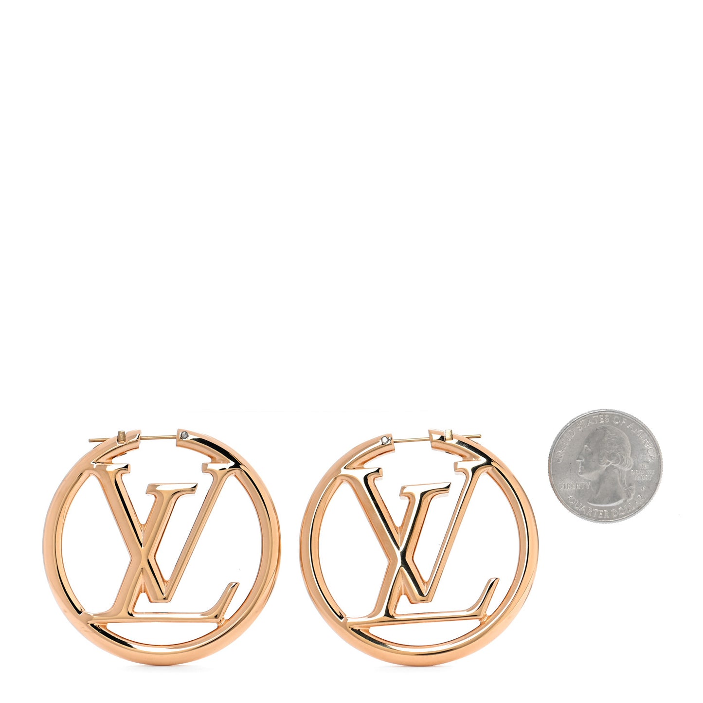Metal Louise Hoop Earrings Gold
