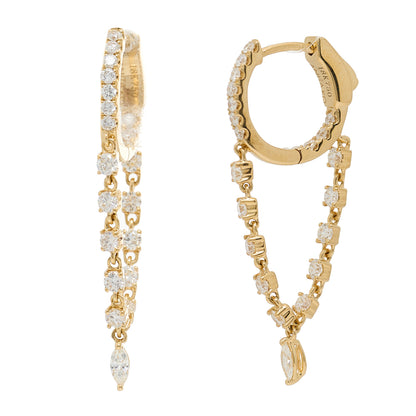 Anita Ko 18K Yellow Gold Diamond Sienna Huggies Earrings 1 of 5