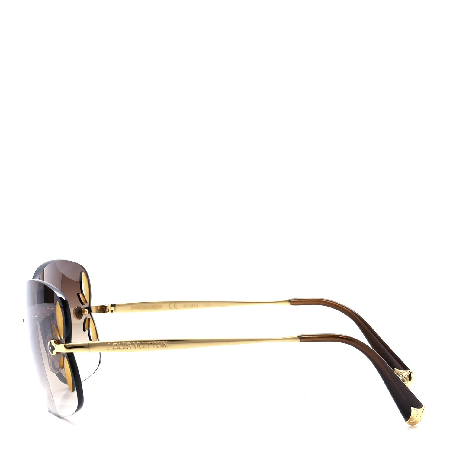 Louis Vuitton Lily Sunglasses Z0371U Brown Glitter 3 of 7