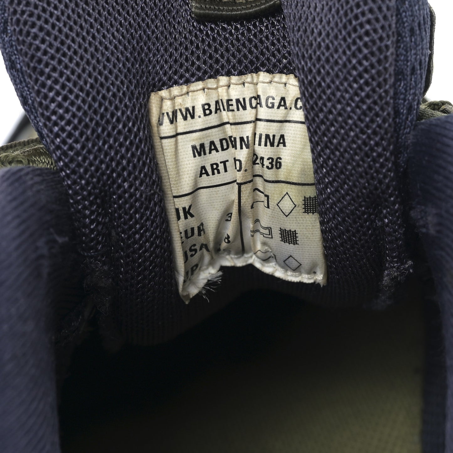 Mesh Rubber Tri-Color Womens Track Sneakers 38 Kaki Dark Grey Green