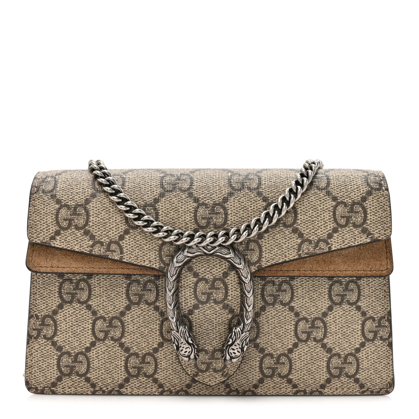 GG Supreme Monogram Super Mini Dionysus Shoulder Bag Taupe