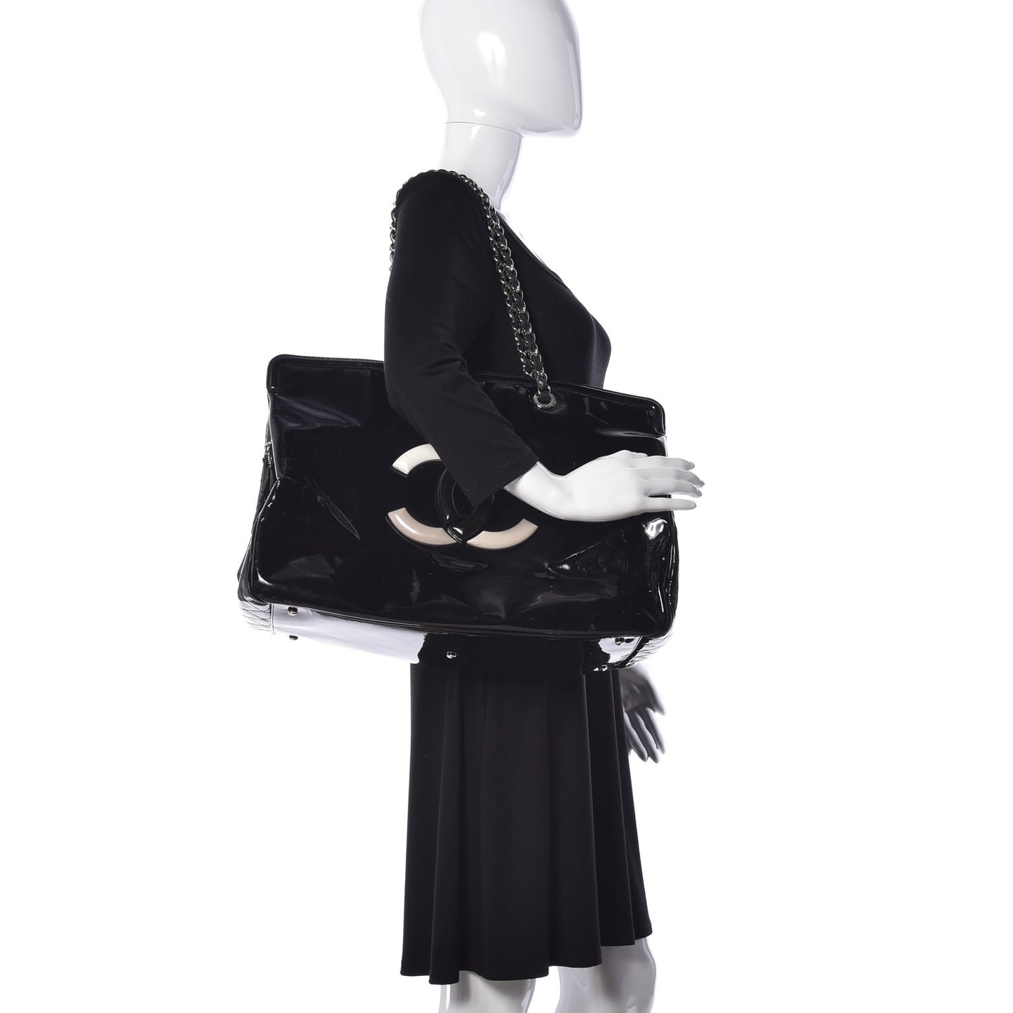 Vinyl XL Lipstick Tote Black