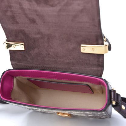 Chloe Shiny Goatskin Calfskin Lizard Embossed Mini C Double Carry Black Raisin 5 of 9
