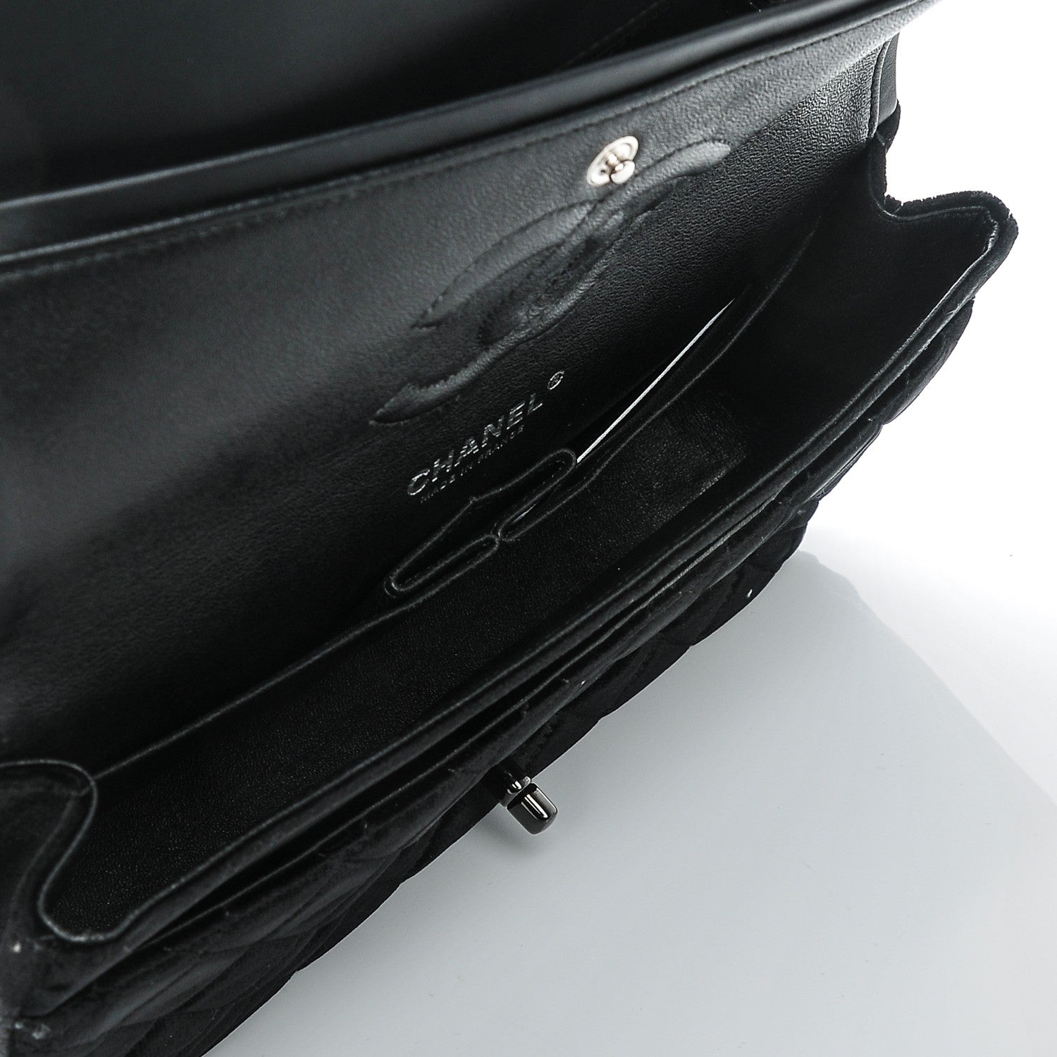 Chanel Velvet Quilted Medium Double Flap Black 5 of 8