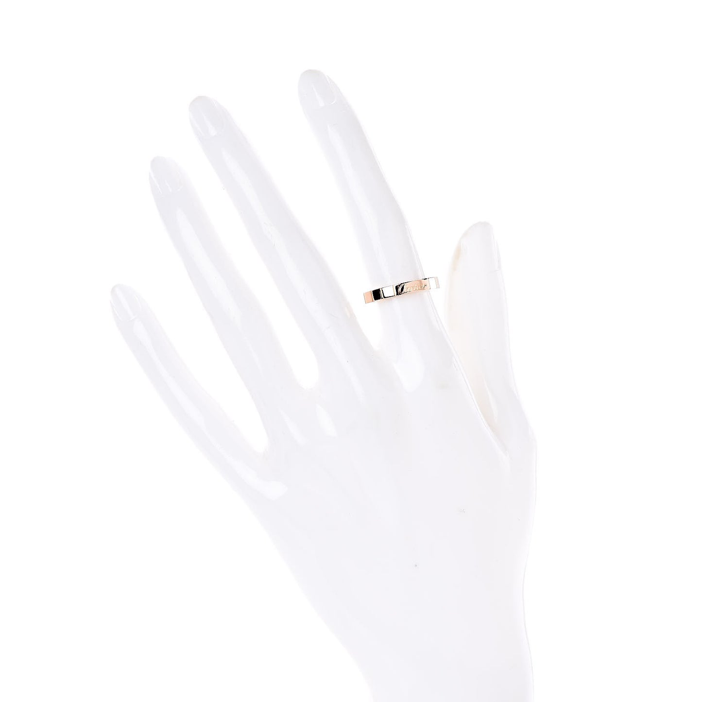 18K Pink Gold 3mm Lanieres Ring 48 4.5