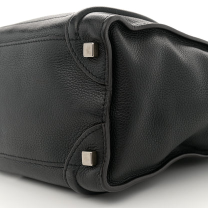 Celine Drummed Calfskin Micro Luggage Black 9 of 12