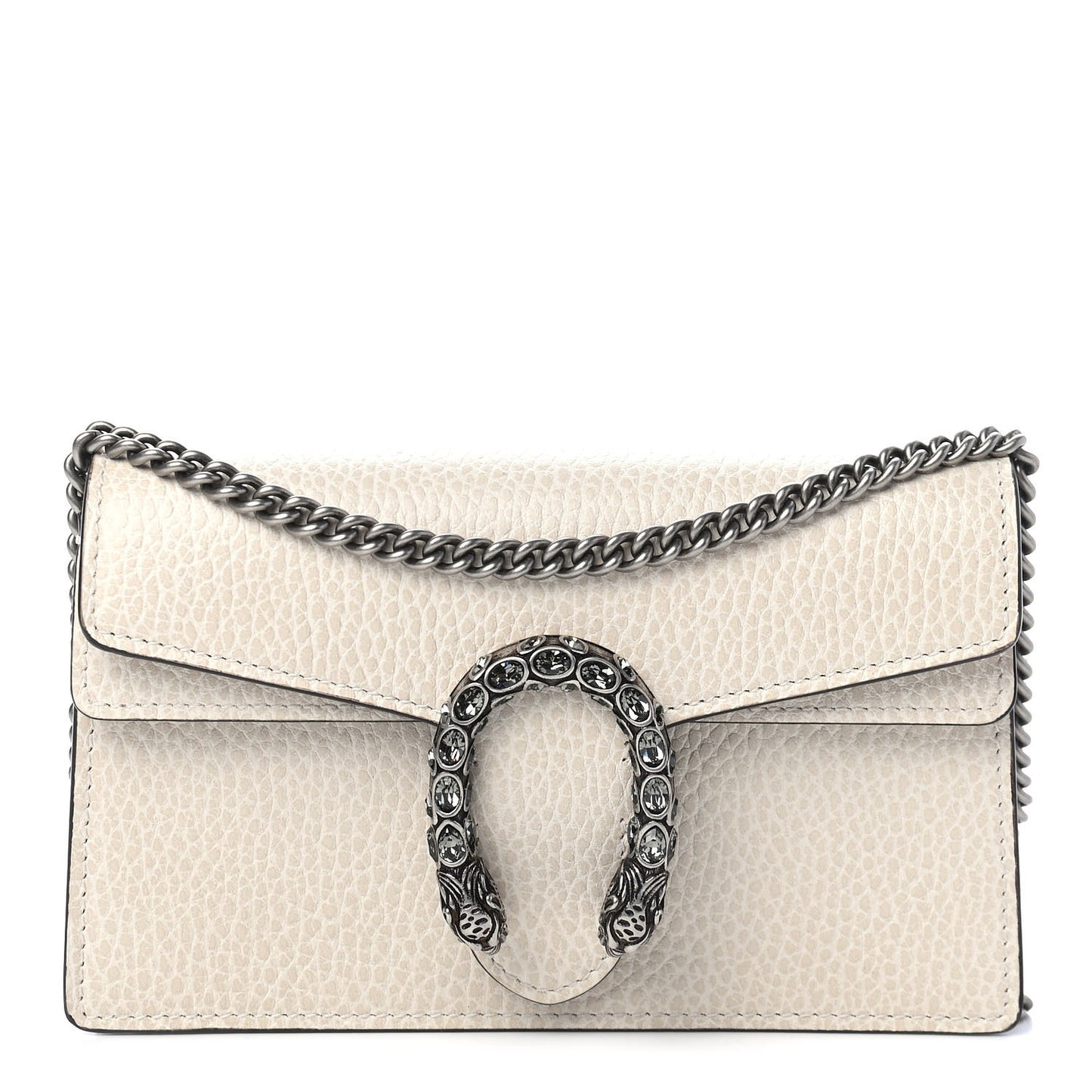 Dollar Calfskin Crystal Super Mini Dionysus Shoulder Bag Mystic White Black Diamond