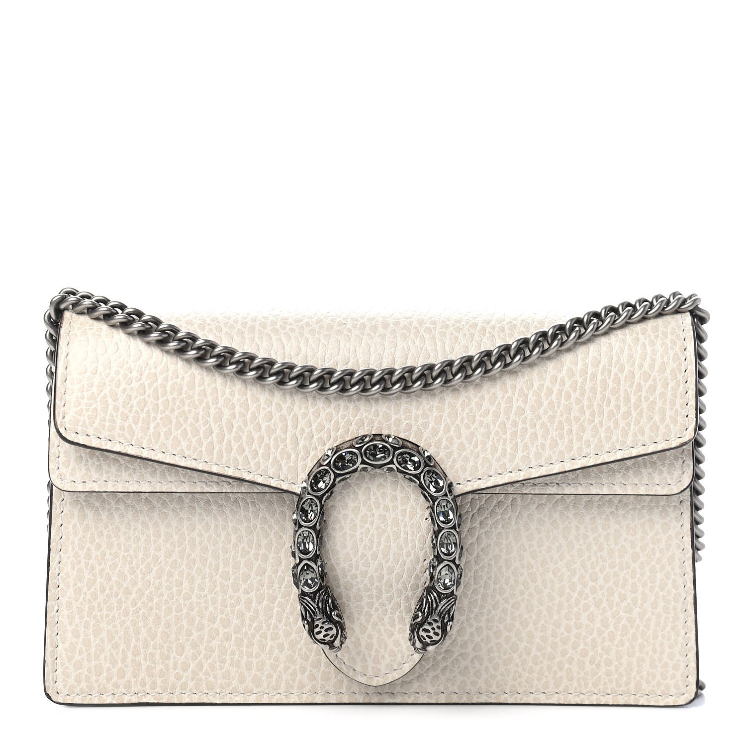 Gucci Dollar Calfskin Crystal Super Mini Dionysus Shoulder Bag Mystic White Black Diamond 1 of 9