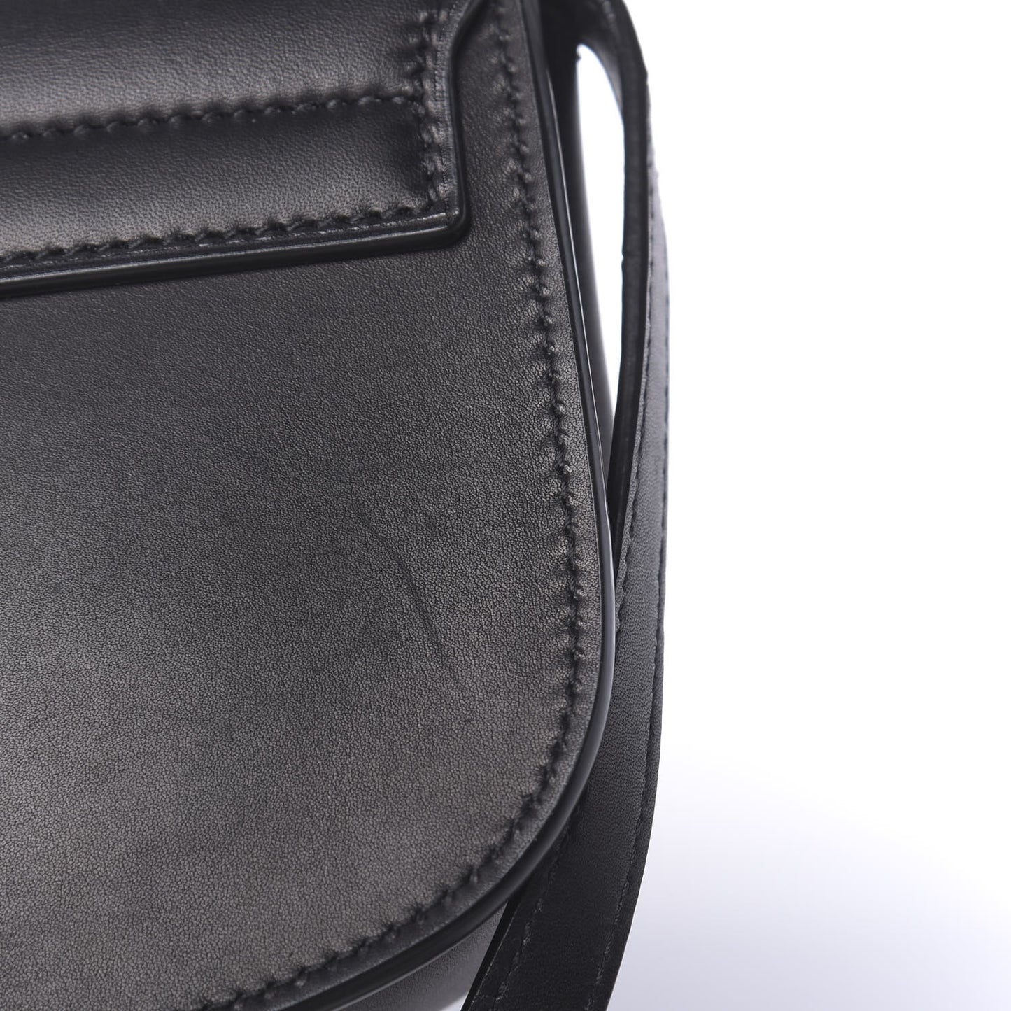 Smooth Calfskin Mini Classic Monogram Kaia Satchel Black