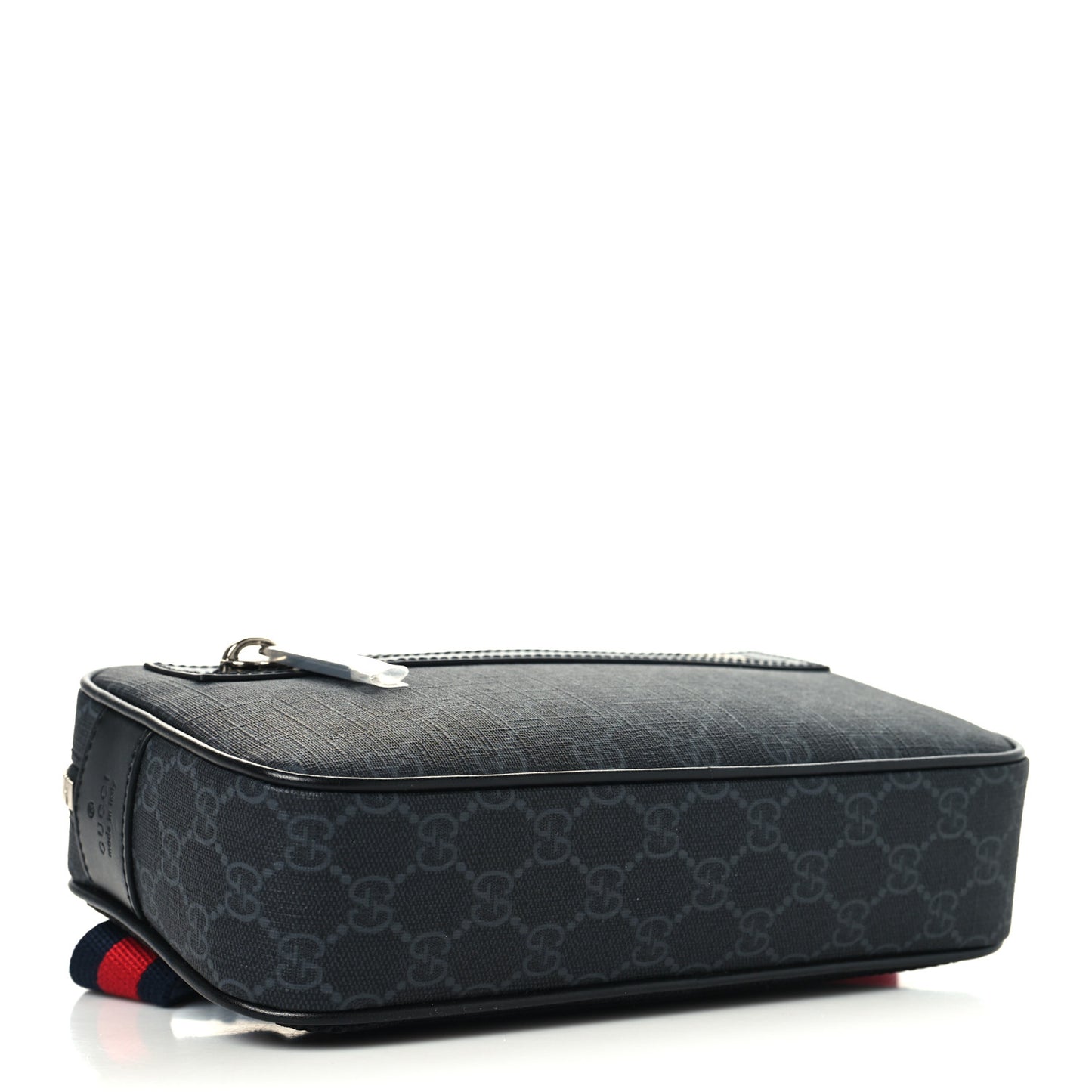 Soft GG Supreme Monogram Web Belt Bag Black Grey