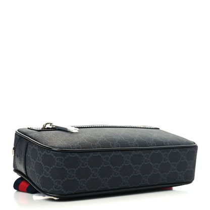 Gucci Soft GG Supreme Monogram Web Belt Bag Black Grey 4 of 10